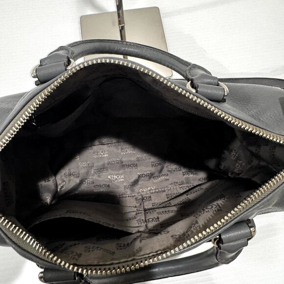 Michael Kors Margo Slate Grey Satchel Detachable Crossbody Strap EUC - Picture 8 of 13